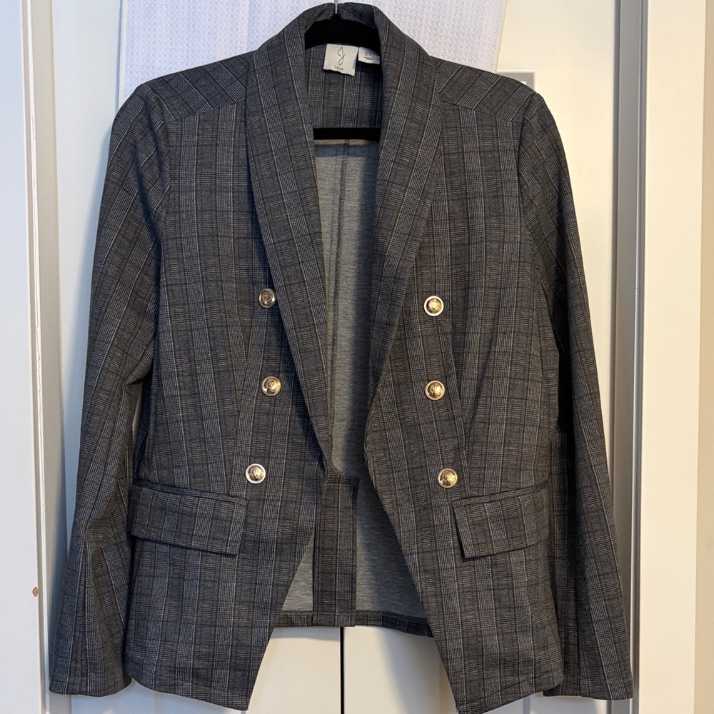 Joie Plaid Double-Breasted Blazer